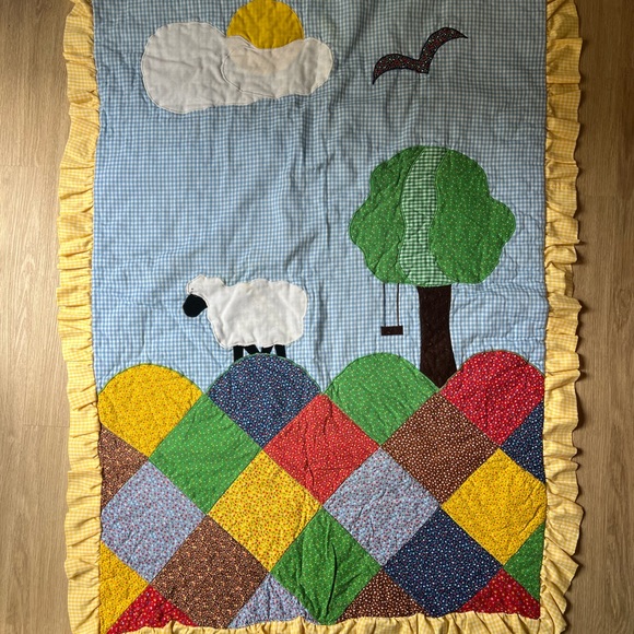 Vintage Infant Blanket & Pillow - Cottage Craft - Made in USA- 1981 - Picture 4 of 11